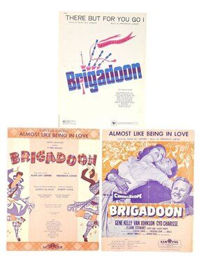 Vintage Brigadoon Sheet Music Like Being In Love But For You Go I 1947 Lot Of 3